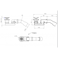 Душевой поддон Salini PESARO 120x90 (S-Sense, матовый)