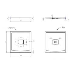 Душевой поддон Salini PESARO 80x80 (S-Sense, матовый)