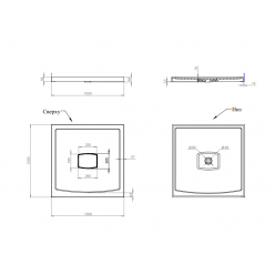 Душевой поддон Salini PESARO 100x100 (S-Sense, матовый)