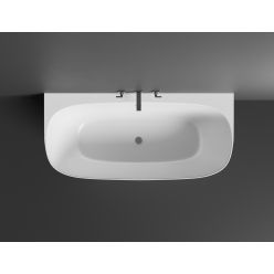 Ванна каменная UMY SIDE 170x80 U-Solid, с переливом, цвет черный матовый