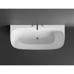 Ванна каменная UMY SIDE 180x85 U-Solid, с переливом, цвет белый матовый