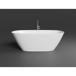 Ванна каменная UMY NOA KIT 170x80 U-Solid, с переливом, цвет белый матовый