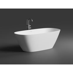 Ванна каменная UMY NOA KIT 170x80 U-Solid, с переливом, цвет белый матовый
