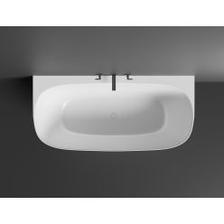 Ванна каменная UMY SIDE KIT 180x85 U-Solid, с переливом, цвет черный матовый