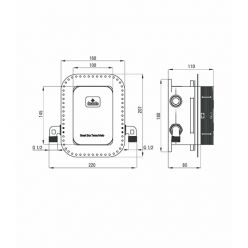 Скрытая часть смесителя Deante Box [BXY_X44T] хром