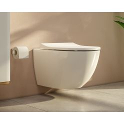 Комплект: подвесной безободковый унитаз Vitra Sento L-Box с сиденьем с микролифтом, инсталляцией и панелью 9830B003-7207
