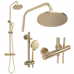 Душевая система Rea Parot gold matt P2323 золотой