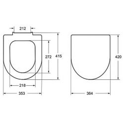 Унитаз подвесной Roca Meridian Compacto Rimless 346244000 + ZRU9307606 с пневмокрышкой