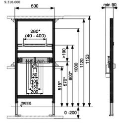 Инсталляция для раковин TECEprofil 9310000