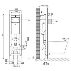 Инсталляция для унитаза Ideal Standard Prosys Eco Frame E233267 узкая