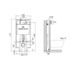 Инсталляция OLI 74 Electronic 077746 для подвесного унитаза 