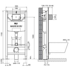 Инсталляция для унитаза OLI 120 OLIpure механическая 880780