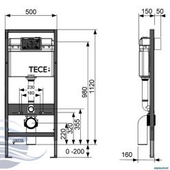 Инсталляция Tece TECEbase kit 9400405 (9400005) 4 в 1 с кнопкой смыва