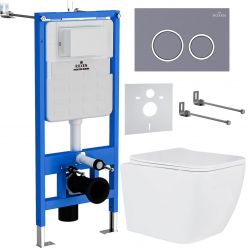 Комплект инсталляции с унитазом 6 в 1 StounFix Slim 966075
