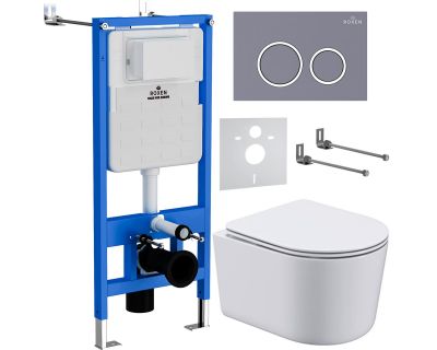 Комплект инсталляции с унитазом 6 в 1 StounFix Slim 966133
