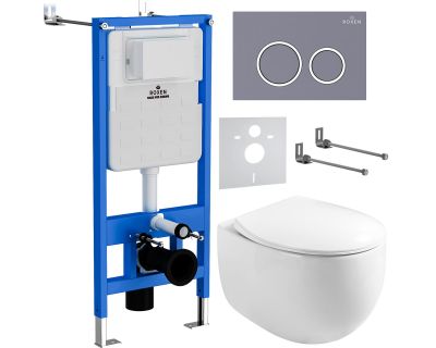Комплект инсталляции с унитазом 6 в 1 StounFix Slim 966160