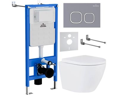 Комплект инсталляции с унитазом 6 в 1 StounFix Slim 966352