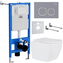 Комплект инсталляции с унитазом 6 в 1 StounFix Slim 966383