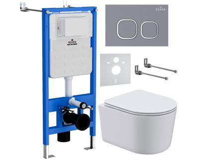Комплект инсталляции с унитазом 6 в 1 StounFix Slim 966428