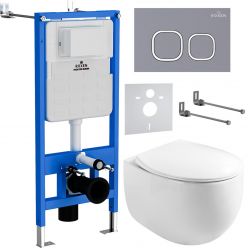 Комплект инсталляции с унитазом 6 в 1 StounFix Slim 966436