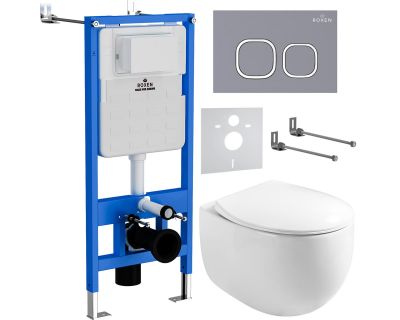 Комплект инсталляции с унитазом 6 в 1 StounFix Slim 966436