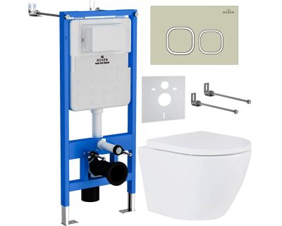 Комплект инсталляции с унитазом 6 в 1 StounFix Slim 966464