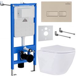 Комплект инсталляции с унитазом 6 в 1 StounFix Slim 966626