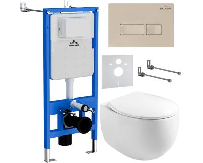 Комплект инсталляции с унитазом 6 в 1 StounFix Slim 966706