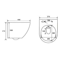 Комплект инсталляции с унитазом 6 в 1 StounFix Slim 966774