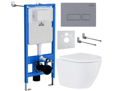 Комплект инсталляции с унитазом 6 в 1 StounFix Slim 966774