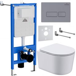 Комплект инсталляции с унитазом 6 в 1 StounFix Slim 966808