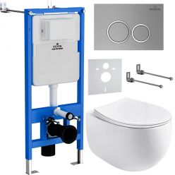 Комплект инсталляции для унитаза 6 в 1 Roxen StounFix Slim 964076 хром матовый