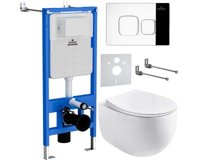 Комплект инсталляции для унитаза 6 в 1 Roxen StounFix Slim 964100 хром глянцевый