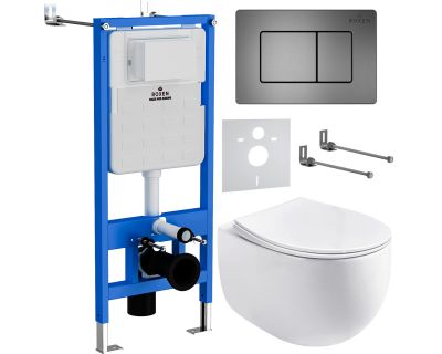 Комплект инсталляции для унитаза 6 в 1 Roxen StounFix Slim 964215 Steel