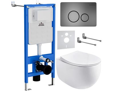 Комплект инсталляции для унитаза 6 в 1 Roxen StounFix Slim 964237 Steel оружейная сталь