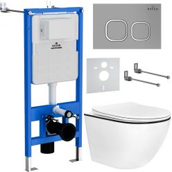 Комплект инсталляции для унитаза 6 в 1 Roxen StounFix Slim 964715 Santi хром матовый