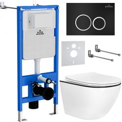 Комплект инсталляции для унитаза 6 в 1 Roxen StounFix Slim 964643 Santi черный матовый/хром