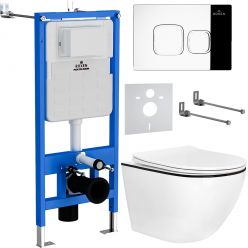 Комплект инсталляции для унитаза 6 в 1 Roxen StounFix Slim 964686 Santi хром глянец