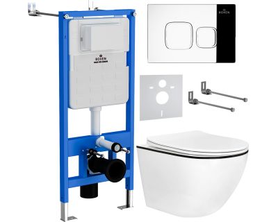 Комплект инсталляции для унитаза 6 в 1 Roxen StounFix Slim 964686 Santi хром глянец