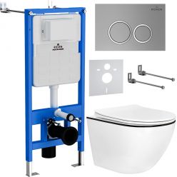 Комплект инсталляции для унитаза 6 в 1 Roxen StounFix Slim 964670 Santi хром матовый