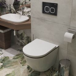 Комплект инсталляции для унитаза 6 в 1 Roxen StounFix Slim 964643 Santi черный матовый/хром