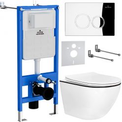 Комплект инсталляции для унитаза 6 в 1 Roxen StounFix Slim 964658 Santi хром глянец