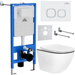 Комплект инсталляции для унитаза 6 в 1 Roxen StounFix Slim 964671 Santi белый/хром