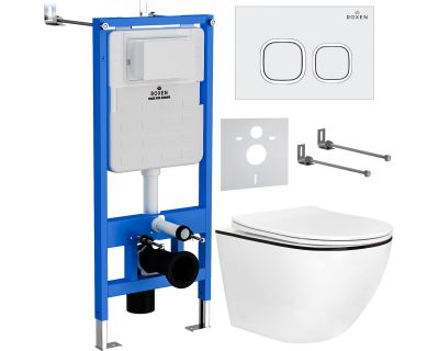 Комплект инсталляции для унитаза 6 в 1 Roxen StounFix Slim 964671 Santi белый/хром