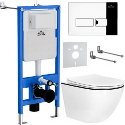 Комплект инсталляции для унитаза 6 в 1 Roxen StounFix Slim 964772 Caspia хром глянцевый