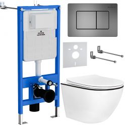 Комплект инсталляции для унитаза 6 в 1 Roxen StounFix Slim 964862 Steel оружейная сталь