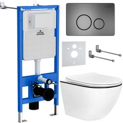 Комплект инсталляции для унитаза 6 в 1 Roxen StounFix Slim 964894 Steel оружейная сталь