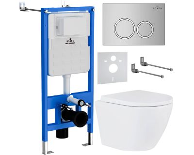 Комплект инсталляции Roxen StounFix Slim 512989 6 в 1 клавиша хром