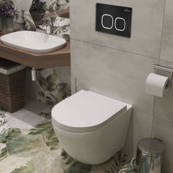 Комплект инсталляции Roxen StounFix Slim 543489 6в1 клавиша черный матовый