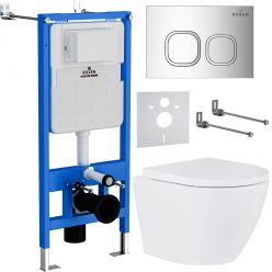 Комплект инсталляции Roxen StounFix Slim 547461 клавиша хром глянцевый